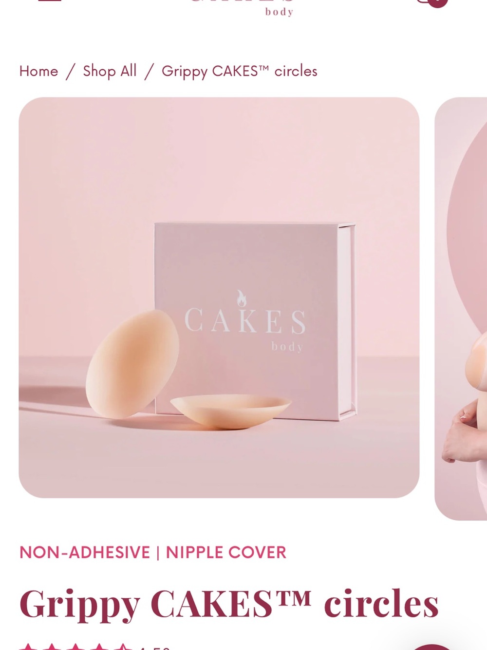 NWT CAKES Body Nipple Covers - Honey Circles plus size